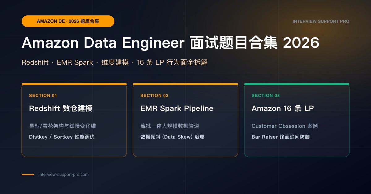 Amazon Data Engineer 面试题目合集 备考指南与高频考点分析
