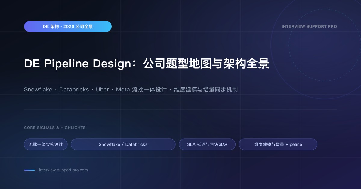 Data Engineer Pipeline 设计与 ETL 数仓全景图