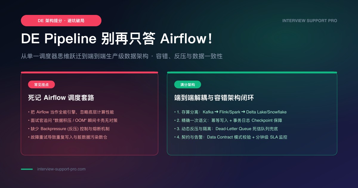 DE Pipeline Design 只会说 Airflow 怎么办 备考指南与高频考点分析