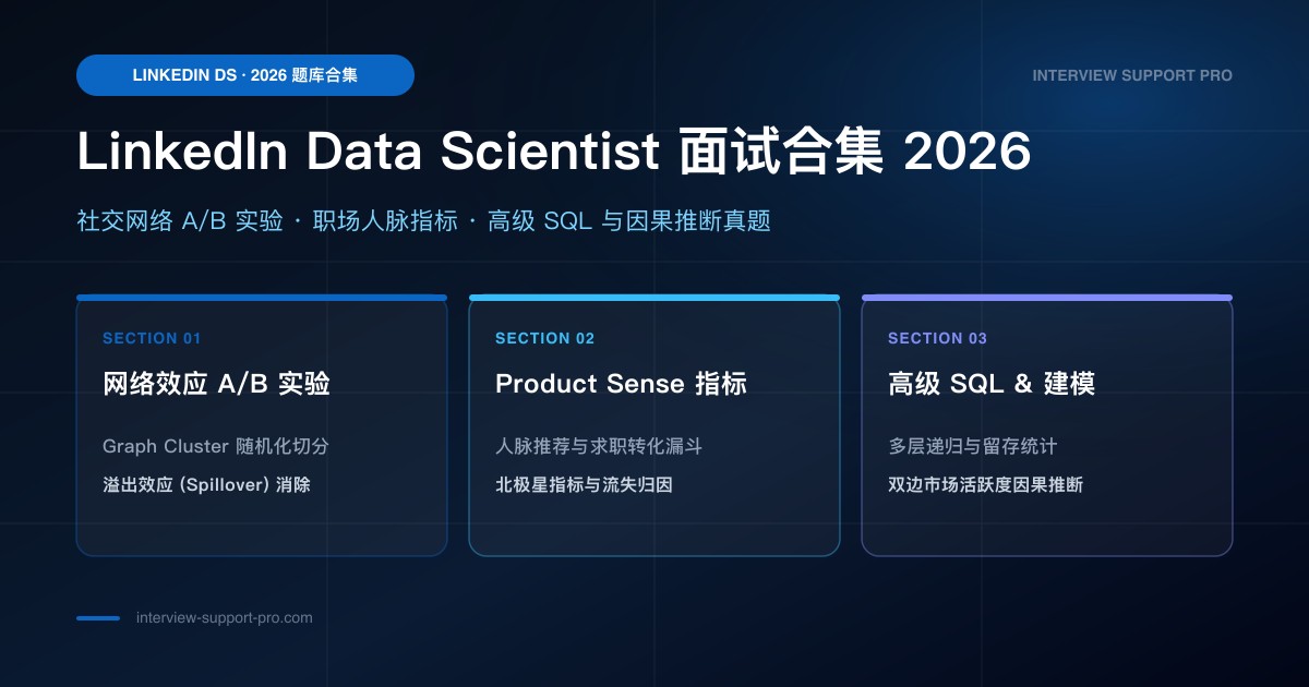 LinkedIn DS 面试核心考点：推荐系统、A/B 测试、图算法