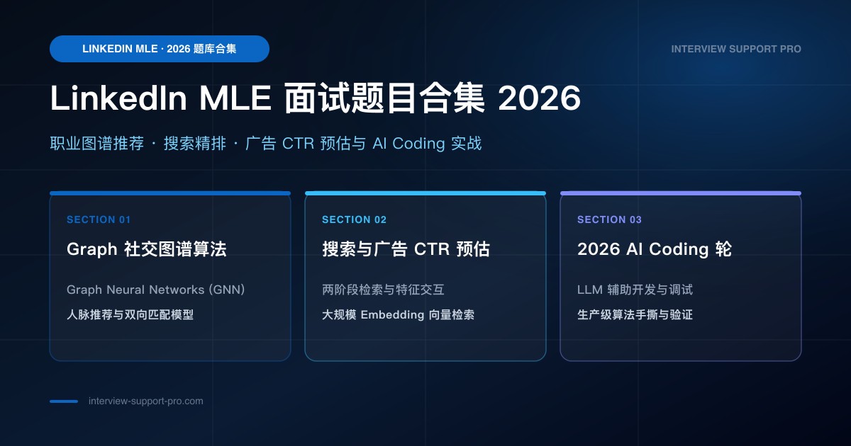 LinkedIn Machine Learning Engineer 面试题目合集 备考指南与高频考点分析