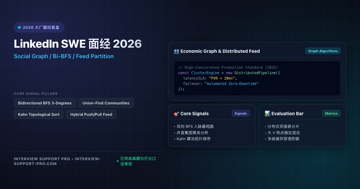 LinkedIn SWE 面经 2026 图算法与大规模关系网络指南