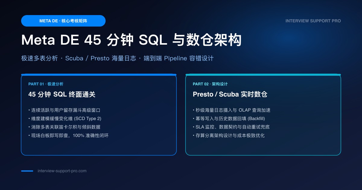 Meta Data Engineer 面试题目合集 备考指南与高频考点分析