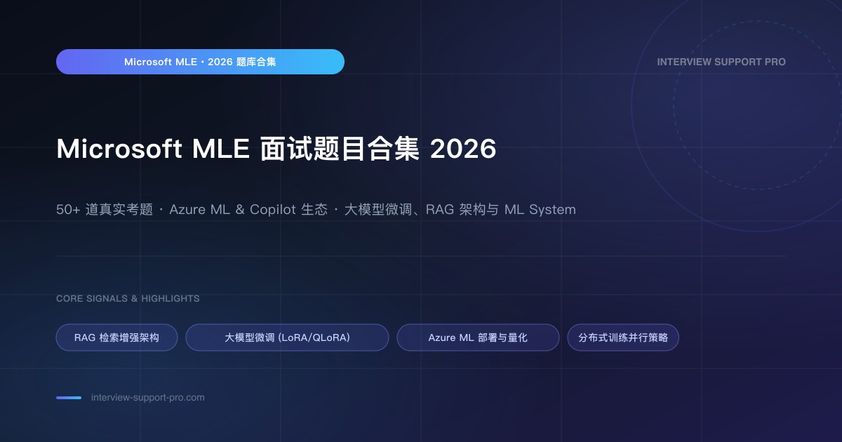 Microsoft MLE 面试核心考点:ML System Design、Azure ML、Applied AI