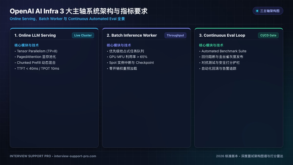 OpenAI AI Infra 3 大主轴系统架构与指标要求