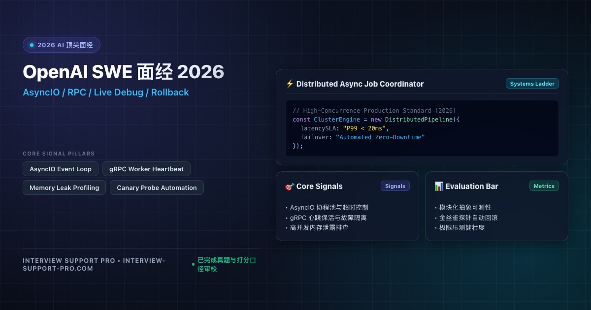 OpenAI SWE 面经 2026 系统级编程演进与调试指南