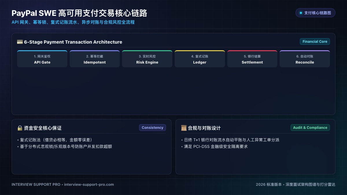 PayPal SWE 高可用支付交易核心链路图