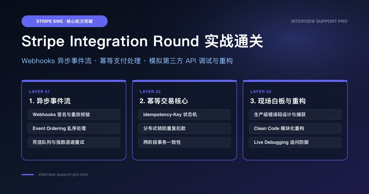 Stripe Debug / Integration:Follow-up 怎么不改崩 备考指南与高频考点分析