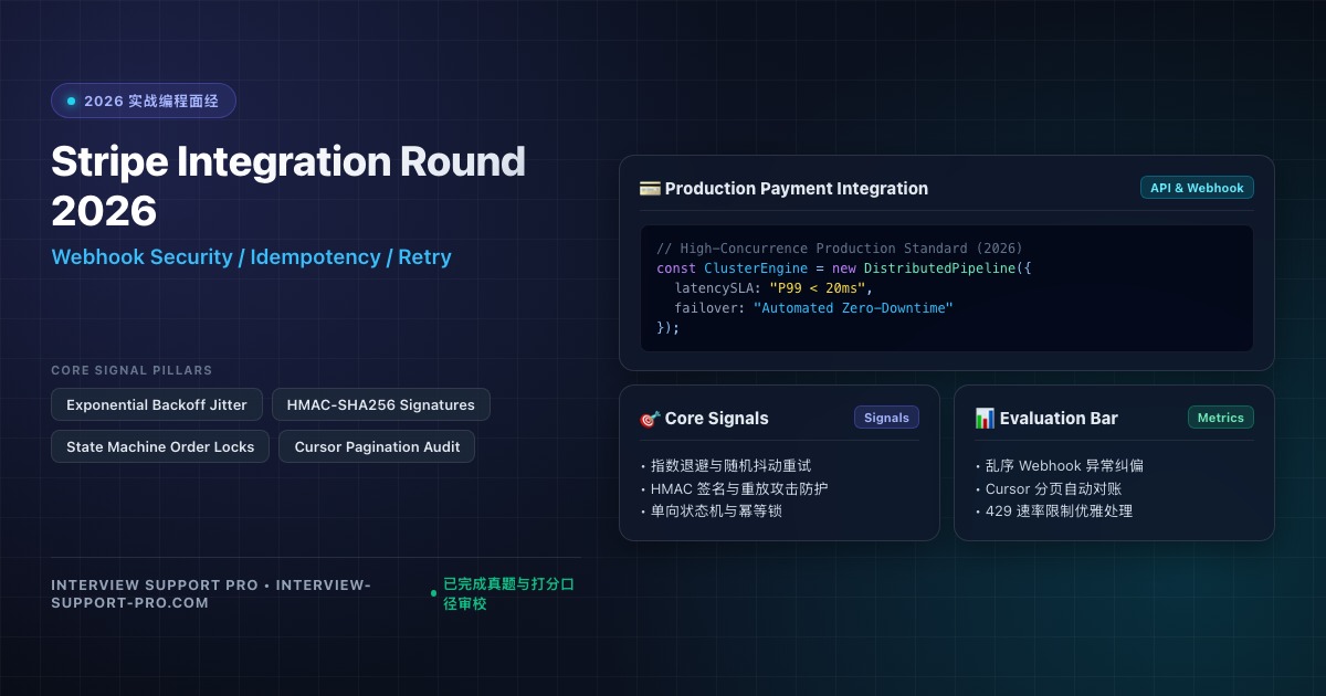 Stripe Integration Round 面经 2026 API 故障模式与幂等防御指南