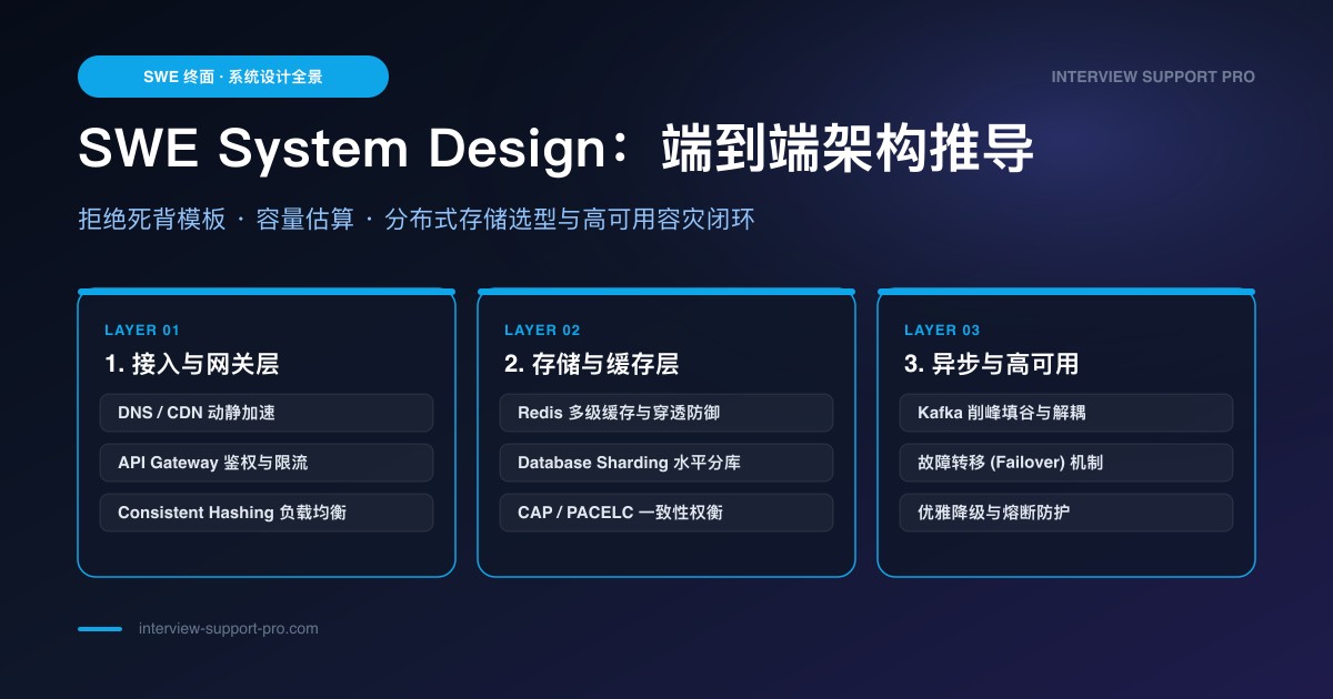 SWE System Design:从模板到可追问架构表达 备考指南与高频考点分析