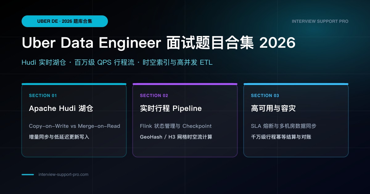Uber Data Engineer 面试题目合集 备考指南与高频考点分析